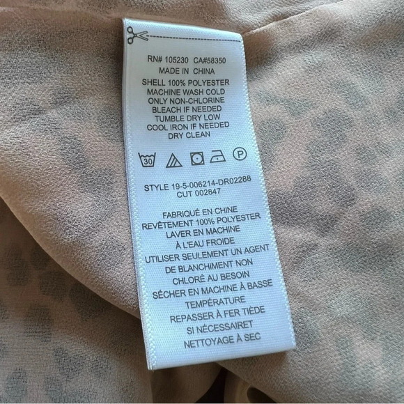 Equipment Femme Temera Leopard print Mini Shirt Dress Blush 17338 - Picture 14 of 14